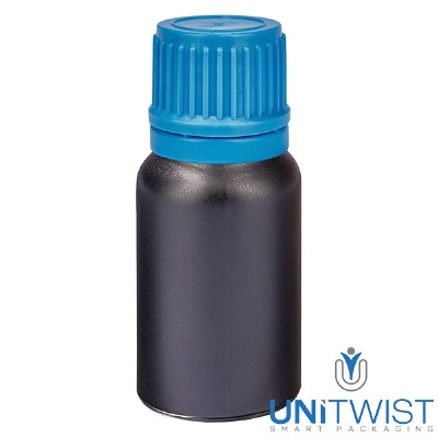 Bild 10ml Flasche 11mm SV blau OV BlackLine UT18/10