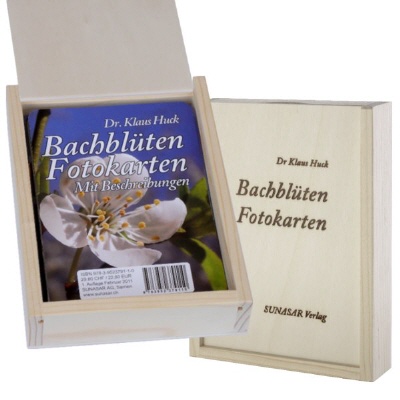 Bild Bachblüten-Fotokarte 2.Auflage in heller Holzbox